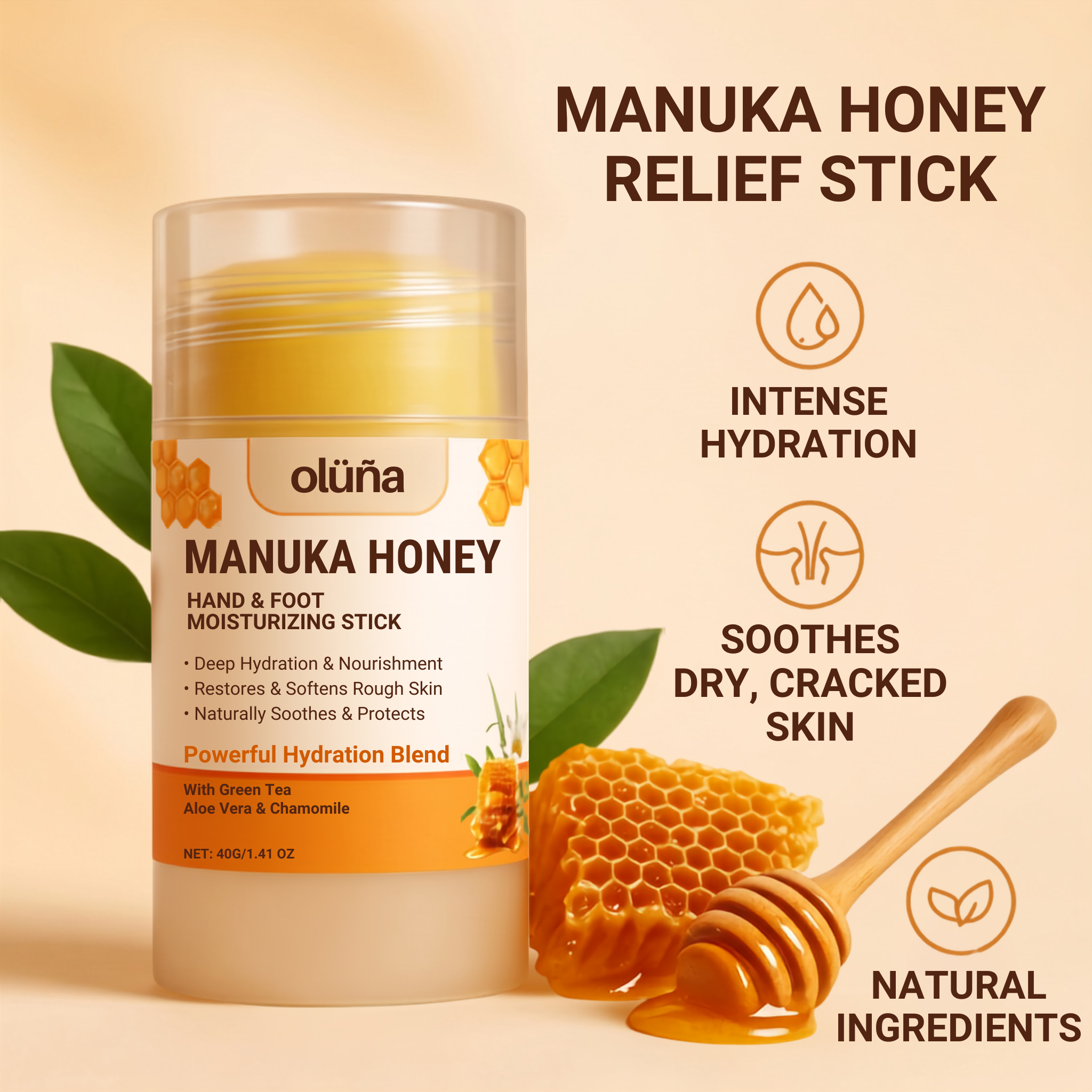 Oluńa Manuka Honey Feet Relief Stick